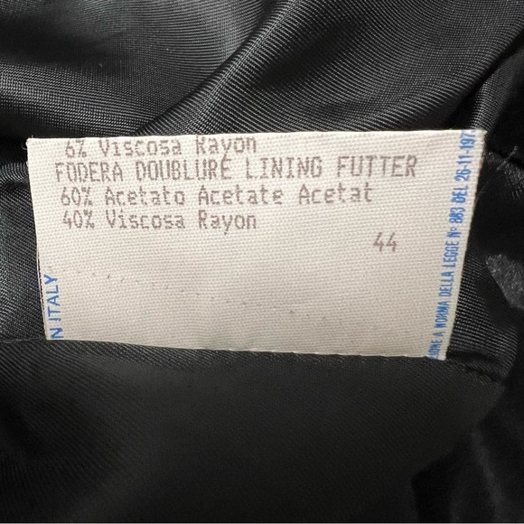 ALMA Couture Black Fitted Peplum Beaded Blazer Cocktail Jacket Velvet Holidays L - Picture 14 of 16